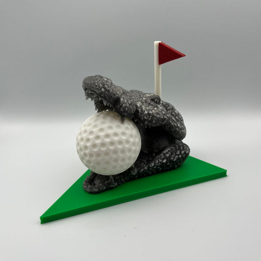 Crocodile Golf Ball Holder with Secret Compartment - 3D Printed