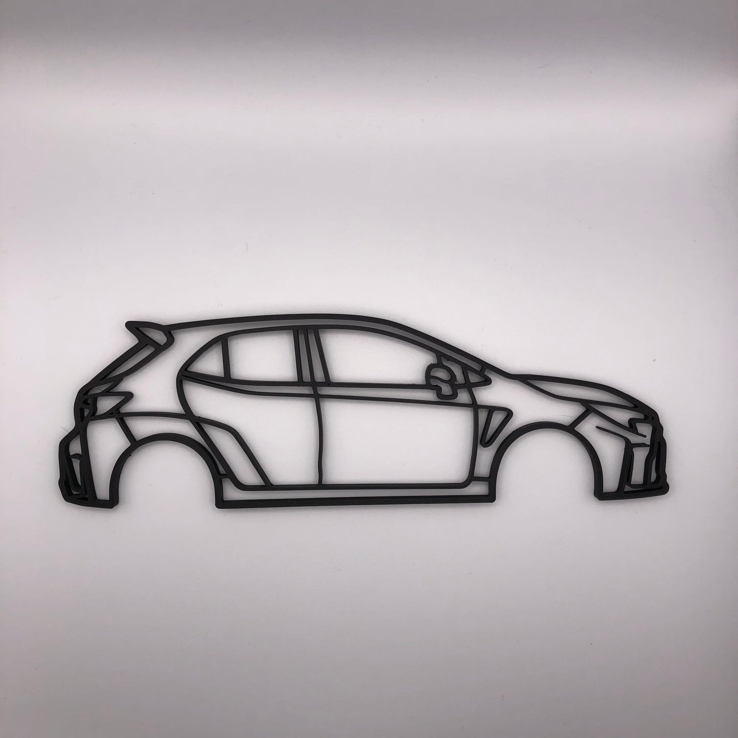 3D Printed GR Corolla Silhouette Wall Decor (23cm)