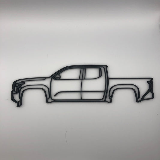 3D Printed Toyota Tacoma Silhouette Wall Decor (23cm)