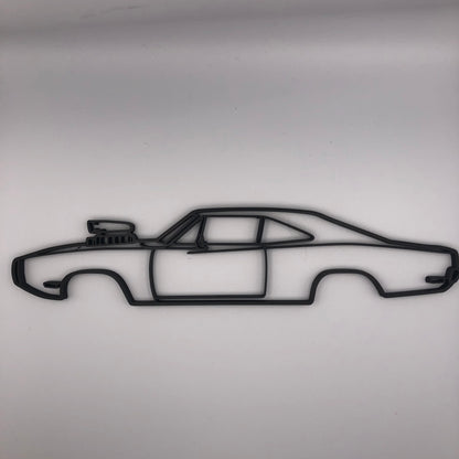 Fast & Furious 3D Printed Blown Dodge Charger Silhouette Wall Decor ( 23cm )