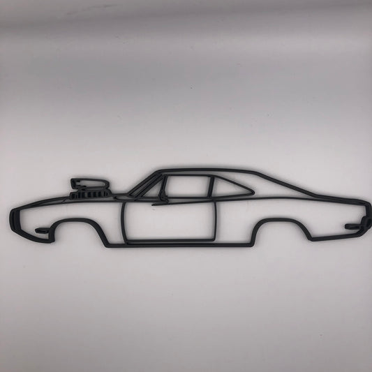 Fast & Furious 3D Printed Blown Dodge Charger Silhouette Wall Decor ( 23cm )