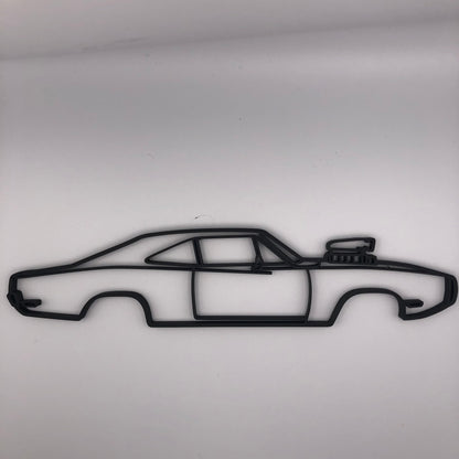 Fast & Furious 3D Printed Blown Dodge Charger Silhouette Wall Decor ( 23cm )