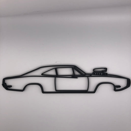 Fast & Furious 3D Printed Blown Dodge Charger Silhouette Wall Decor ( 23cm )