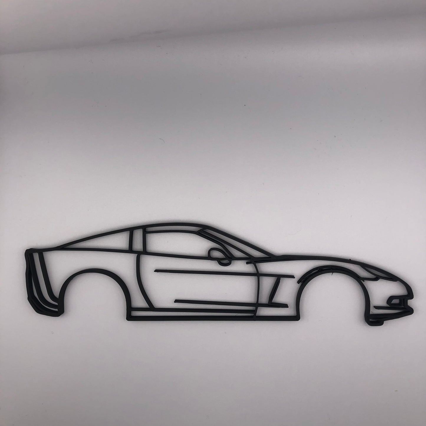 3D Printed Corvette C6 Silhouette Wall Decor ( 23cm )