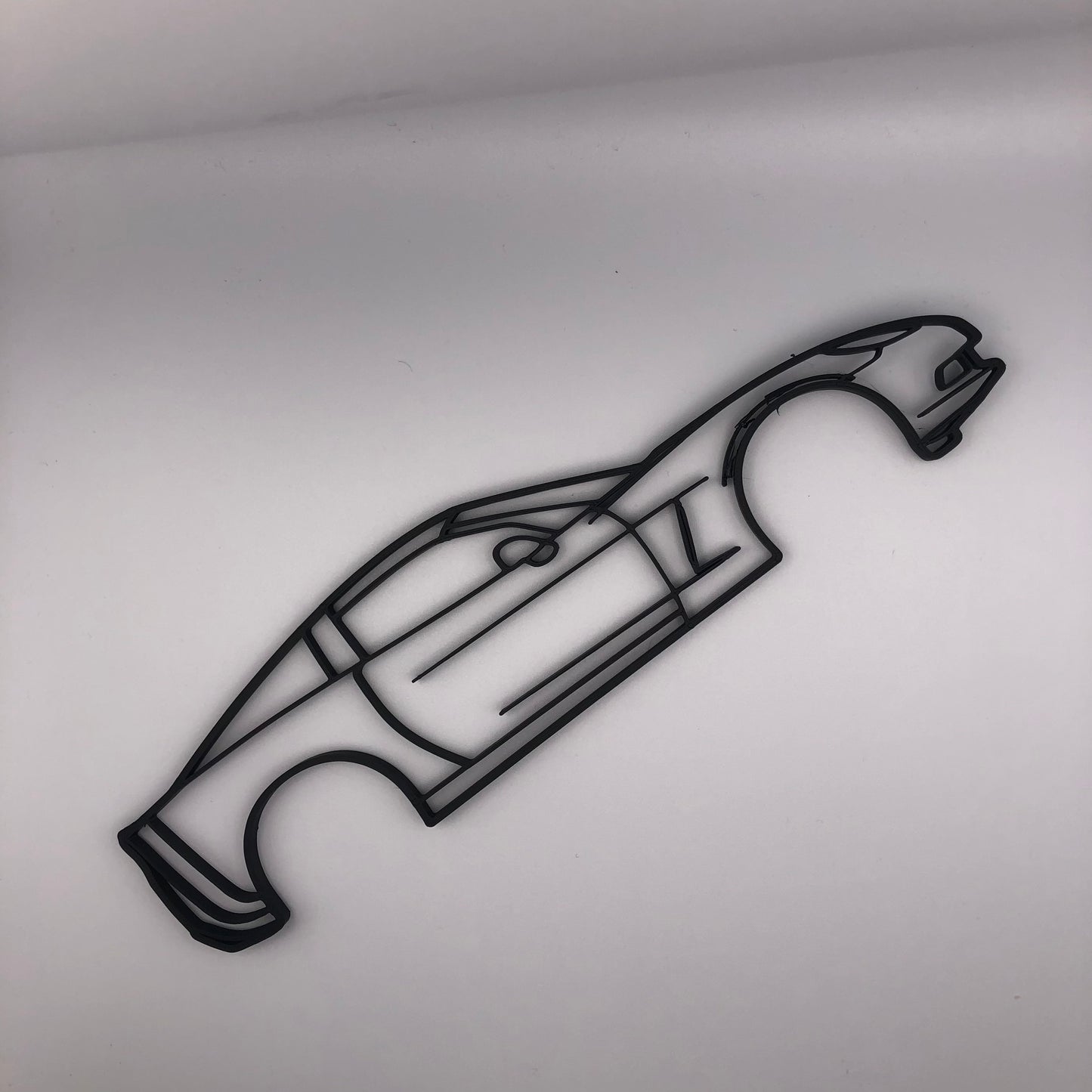 3D Printed Corvette C6 Silhouette Wall Decor ( 23cm )