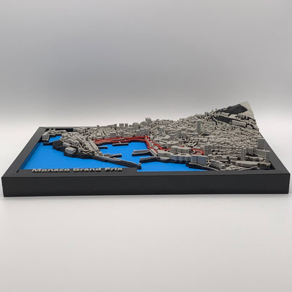 Racing Circuit Track Map in Black Frame